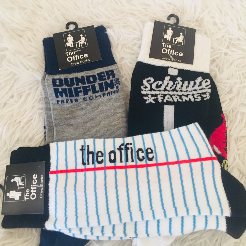 3 Pairs The Office Schrute Farms Crew Socks